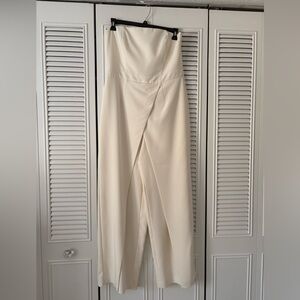 White House Black Market Cream Jumpsuit